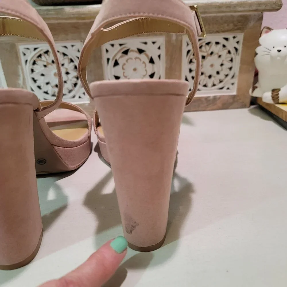 Chinese Laundry Alanah Ankle Strap Platform Sandals in Nude Women Sz 10 Chic - Picture 9 of 13